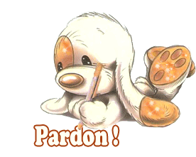 Gif animé pardon chien